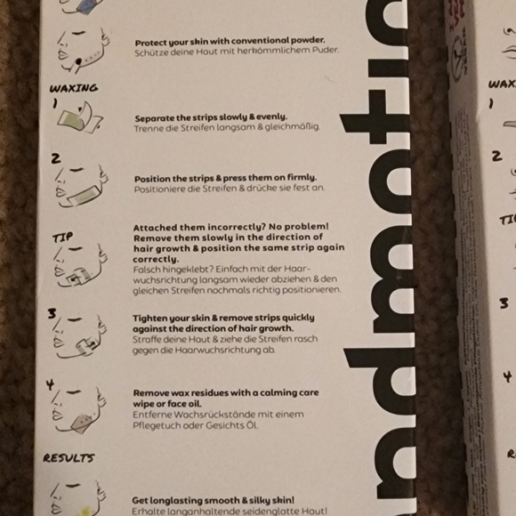 Face and Lip Wax Strips Andmetics - Picture 2 of 3